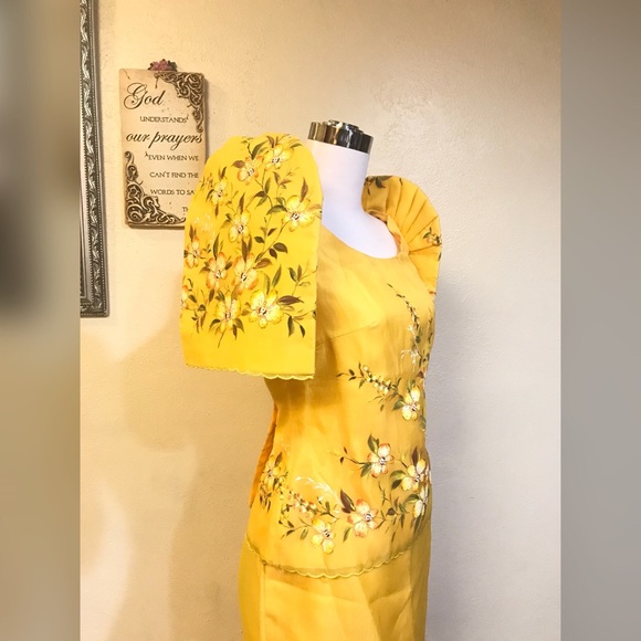 Pina Terno Gown 2 Pc Blouse & Skirt - Picture 2 of 4